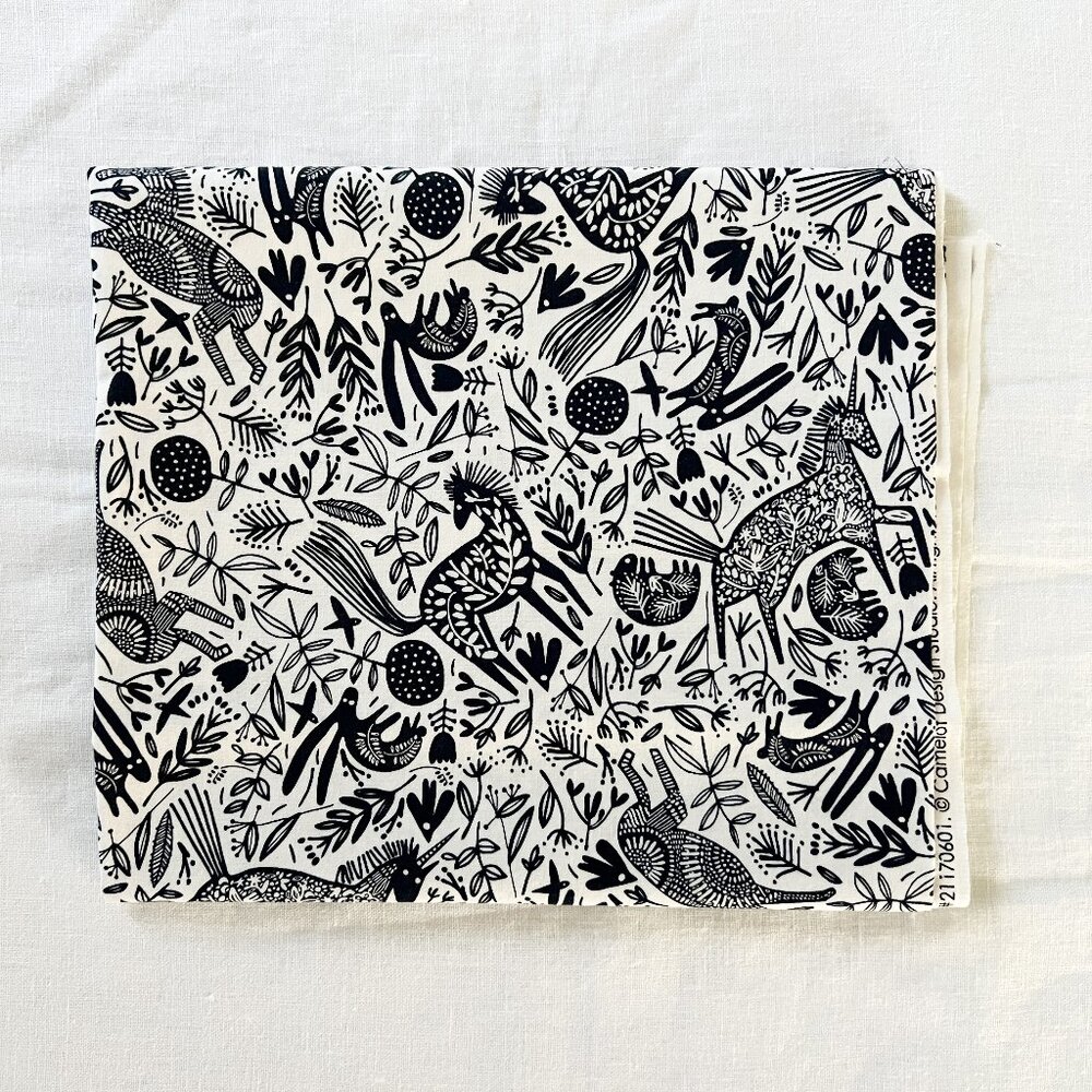 0.7 yd - Camelot Design Studios - Skogen - All Together in Navy - Fabric